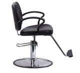 Black Hydraulic Barber Styling Chair Flagbeauty