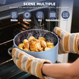 Nuwave Duralon Ceramic 12-Piece Cookware in Blue, PFAS Free