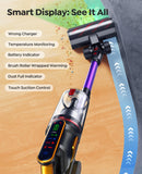 Cordless Vacuum Cleaner 55KPa 650W 70Mins Stick Vacuum Cleaners for Home with Pet Brush, 3.3Ft Hose, Wall Mount Charging, Auto Mode, Touchscreen, Self-Standing Vacuum for Pet Hair/Carpet/Car, Ultra10