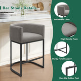 Counter Height Bar Stools Set of 3, 24 Inch Seat Height Barstools for Dining Room