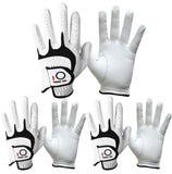 FINGER TEN Golf Gloves Men Right Left Handed Golfer 3 Pack (White-3 Pack, M/Large, Right)
