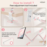 Urmust Portable Monitor Stand up to 18.5", iPad Stand for Desk, Pink