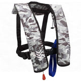 Automatic Inflatable Life Jacket|Life Vest for Adults|PFD Low Profile|Supports up to 330 lbs(YSH700) (White Camouflage)