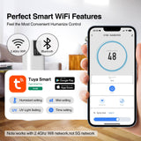 Smart Humidifiers Large Room Bedroom Home,2.11Gal(8L) Quiet Top Fill Cool Mist Humidifier,Smart App & Remote Control, 3 Speed Humidifier with 360°Nozzle,Humidity Setting for Baby Office Plant(White)