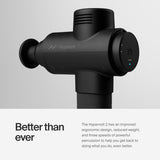 Hyperice Hypervolt 2 in Black Handheld Percussion Massage Gun Heated Head Attachment Compatible with All Hypervolt Models
