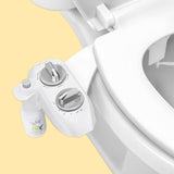 WHIFT 185 Bidet Dual Nozzle, Built-In Deodorizing Spray, Non-Electric Bidet Attachment For Toilet Seat, Easy Slide-In Install, Cold Water, Rear & Feminine Wash, LUXE Bidet (Chrome)