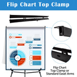 Falling in Art 63 1/2'' Aluminum Flip Chart Easel Stand, Black, 4 Pack