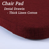 KGPLOME Chair Cushion with Ties for Dining Chairs - Memory Foam Non Slip Kitchen Chair