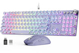 Sablute Wireless Mechanical Keyboard and Mouse Combo, RGB Backlit, KM81