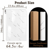 Qorqeous Carrara White Marble Peel and Stick Wallpaper, Glossy Texture Vinyl Wall Panels, Waterproof Renter Friendly, 23.6" x 394", TV Accent Wall, Bathroom, Foyer, Coffee Shop Decor