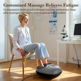 CuPiLo Foot Massager with Heat, FSA Eligible HSA Shiatsu Foot Massager Machine for Plantar Fasciitis, Adjustable Vibration & Pressure for Neuropathy Pain, Women Men Gifts, Fits Up to 12"(Gray)