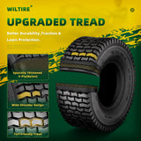 Wiltire 2 Pack 15x6.00-6nhs Lawn Mower Tire Tubeless,15x6x6 Lawn Tractor Riding Mower Turf Tire for Garden Tractors, Walk-behind Mowers, Turf Maintenance Vehicles, Golf Carts, Utility Vehicles,4 Ply