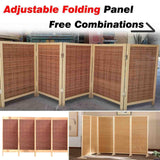 Japanese Folding Room Divider 5 Panel 2ft6ft Freestanding Wood for Home Office Hallway Entryway & Functal Divider