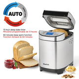 Starfrit Electric Bread Maker - 2lb Loafs - Non-Stick Removable Pan - Automatic Nut Dispenser - 13 Preset Programs - 550W