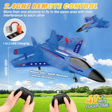 Fremego RC Airplane F22 Fighter Jet for Kids & Adults 2.4GHz Remote Control with Gyro Stabilization, LED Lights, Crash Resistant EPP Foam, Perfect Beginner Gift(Blue)