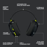 Wireless Bluetooth Gaming Headset - Lightweight, built-in mics, 18h battery, compatible- Black Logitech G