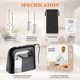 Electric Hand Mixer, 5-Speed Food Mixer Cake Mixer with 304 Stainless Steel Whisk Beaters GUALIU