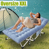 XXL Camping Cot Oversize Cots for Adults 32In Extra Large Cots for Sleeping with Mattress Heavy Duty Camping Bed with Carry Bag Folding Cot for Hiking Camping Indoor Office Nap Vacation Easy to Set up