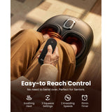 FLIGE Shiatsu Foot Massager with Heat, FSA-HSA Eligible, Deep Kneading & Compression Feet Massager for Plantar Fasciitis, Neuropathy Pain Relief, Targets Heel, Arch & Toes - Fits Up to Men Size 13