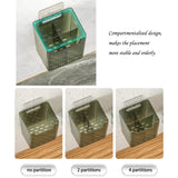 Set Of 2 Storage Organizer Bins Wall Mounted Shower Caddy, Bathroom shelves Stackable Clear Plastic Toothbrush Holder Adhesive Hanging Bin for Bathroom, Kitchen, Cabinet, Shower BPA Free Small (Clear)