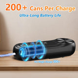 One-Touch Rechargeable Cordless Electric Can Opener, Auto-Stop Smooth-Edge Lid Cutter, Hands-Free Gadget Fits Food, Pet & Soda Cans – for Seniors & Arthritis (Black)