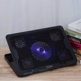 Laptop Cooling Pad Plastic Notebook Cooler Stand with 5 USB Fans