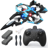 Weavixol Beginner Drones for Kids 8-12, 2026 Remote Control Airplanes RC Planes for Kid, RC Airplane Fighter Jet with Light, 360° Flip Fighter Jet Toys, Stunt Roll, Airplane Toy Gifts for Kids Boys