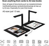 Document Scanner, VK16 Book Document Scanner High Definition 16MP Portable for Office TeacherCapture Size A3 Multi-Language