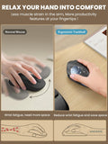 Wireless Trackball Mouse, Adjustable Angle Rechargeable, Backlit-Gray Mouse
