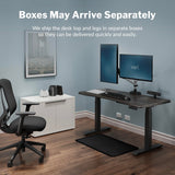 Electric Standing Desk – Height Adjustable Sit Stand VariDesk + Curved Waterfall Edge, 4 Memory Settings