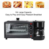 ZIZEV Air Fryer Toaster, 17.9 x 7.7 x 7.5in Countertop Convection 3 in 1 Multifunctional Home Breakfast Station Toaster Oven Electric Breakfast Maker for Kitchen (US Plug