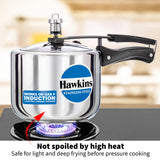 Hawkins Pressure Cooker, Stainless Steel Inner Lid Cooker, Tall Design Cooker, Induction Cooker, Silver Hss3T, 3 Liter 3 Litre