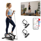 JLL Elliptical Exercise Machine Portable Stand Up with Resistance Bands, Compact Under Desk Pedal Exerciser & Trainer for Home Office