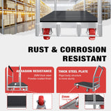2IN1 Heavy Duty Panel Truck, 42" x 24" Platform Cart w/Rubber Mat & 3 Handrails, 2500 lbs Capacity Drywall & Lumber Cart