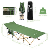 Sportneer Camping Cot: 1200D Double Layer Oxford Foldable Camping Cots for Adults - Heavy Duty Cots for Camping Travel Tent Day Outdoor & Home Guest, Camping Cots with Carry Bag & 2 Side Pockets Sportneer