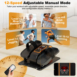 Under Desk Elliptical Machine,Electric Leg Exerciser as Seen on Tv for Seniors Adults,Portable Quiet Elliptical Exercise Machine While Sitting with 12 Adjustable Speed Auto&HR Mode for Home Office