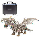 OBIOCKIDAY 3D Metal Puzzle, 3D Metal Model Kits Steampunk Mechanical Model 3D Jigsaw Puzzle, 2900+ Pieces 3D Laser Puzzle DIY Assembly Metal Model for Birthday Gift - Dragon