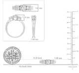 Dazzlingrock Collection 1.00 Ctw Round Lab Grown White Diamond Three Stone Engagement Ring for Women in 925 Sterling Silver, Size 8