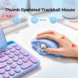 seenda Wireless Trackball Mouse, Ergonomic Bluetooth Rollerball Mouse,Blue