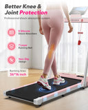 Foldable Treadmill with Incline, Compact Walking Pad Treadmill with Safety Handle Bar, 3.0HP Quiet Under Desk Treadmills for Home/Office