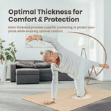 Gogokiwi Large Yoga Mat (6'x4') Extra Wide 1/4 Inch Thick Workout Mat for Home, Non Slip Fitness & Exercise Mat for Home Gym, Yoga, Pilates, Stretching, and Floor (Neutral Nature) GoGoKIWI