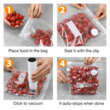 GURITHE Smart Vacuum Sealer for Food with LED Display, 65kPa Strong Suction Handheld Vacuum Sealer Machine for Reusable Bags & Mason Jars, Portable Food Sealer for Meal Prep, Camping & RV, Washable