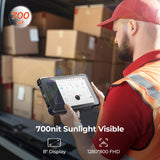 MUNBYN Rugged Tablet Scanner IRT01P, Android 14 Industrial Tablet, Works with Zebra SE4710 Scanner, 8GB+128GB Barcode Scanner, 700nit, IP67 Waterproof Rugged PC