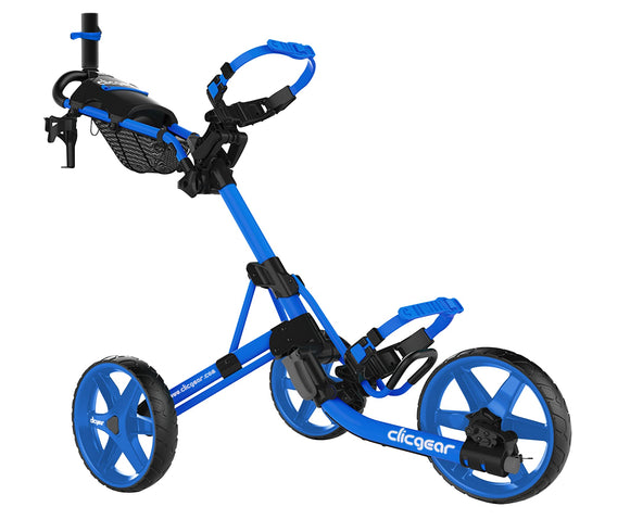 Clicgear Model 4.0 Golf Push Cart, 3-Wheel Foldable Walking Golf Cart (Blue) Clicgear