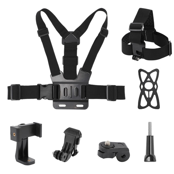 Mobile Phone Chest Strap Harness Mount Head Strap Holder Kit for POV/VLOG,Cell Phone Clip Compatible with iPhone,Samsung,GoPro Hero 9, 8,7, 6, 5, 4, 3,2, 1,AKASO,DJI Osmo,and Action Cameras… MD DC PRINT INC