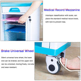 Bsetain Utility Cart Organizer Service Cart ABS Medical Hanging Filing Cabinet with Locking Wheels & Drawer - Large Rolling File Carts