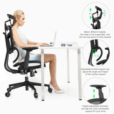 Office Computer Desk Chair, Ergonomic Desk Chair Mesh Computer Chair with Wheels LVVEZin