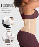 FeelinGirl Waist Trainer for Women Control Waist Cincher Trimmer Triple Belt Hooks Steel Bones Firm Control Body Shaper Skin