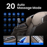 AmaMedic 2026 4D Massage Chair for Full Body, Revive, Health Fingerprint Sensor, AI Health Detection, Extended SL-Track, Professional Massage Chair (Brown)