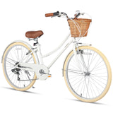 Glerc 26 Inch 6-Speed Girls Bike for Over 12 Years Old Kids